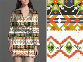 条纹复古民族风