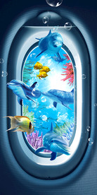 珊瑚海藻3D玄关背景墙