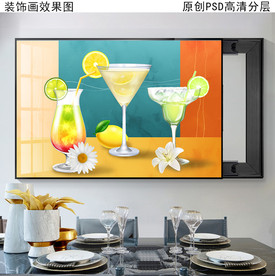 电表箱餐厅装饰画