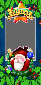 圣诞节拍照相框立牌