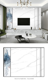 轻奢爵士白抽象线条背景墙