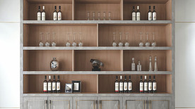 全屋定制镶金条酒柜餐边柜图