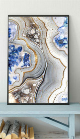 现代抽象玛瑙花纹油画玄关装饰画