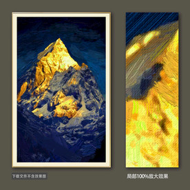 简约抽象风景油画装饰画