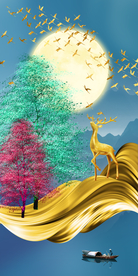 晶瓷画玄关装饰画