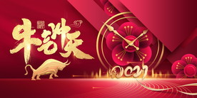 2021牛年年会背景