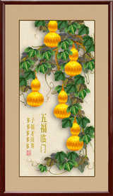 原创高清金葫芦装饰画壁画