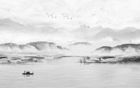 水墨山水背景墙