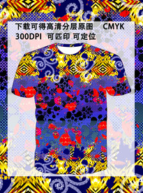 潮流男装印花 原图高清分层