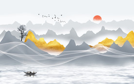 新中式电视背景墙