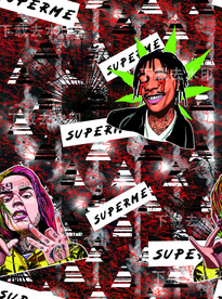 潮流男装印花 高清原图分层