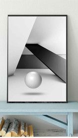 现代北欧极简抽象几何空间装饰画