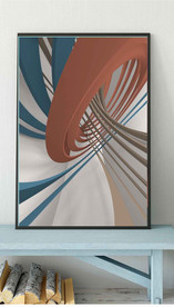 北欧莫迪兰抽象几何空间装饰画