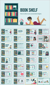 书架PPT模板