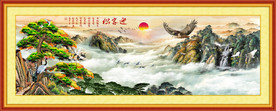 大型迎客松风景装饰画