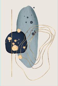 现代北欧抽象几何油画玄关装饰画