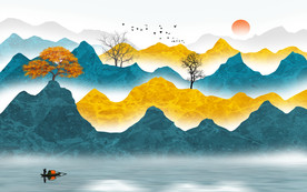 新中式电视背景墙