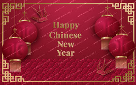 矢量团拜底图春联窗花