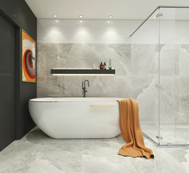 岩板瓷砖空间效果图 凯尔特灰