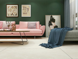 岩板瓷砖空间效果图 苔藓绿