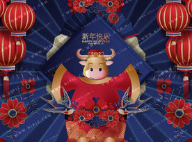 矢量底图包装春联窗花主K