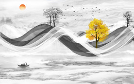 大理石电视背景墙