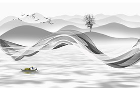 新中式电视背景墙