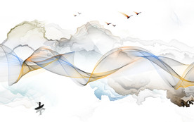 新款简约山水画 TIF分层