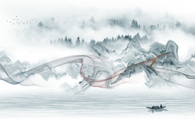 大气新款山水画 TIF分层