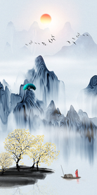 玄关水墨画