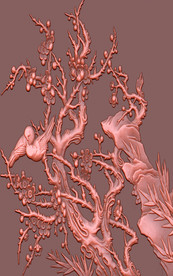 立体梅花浮雕玄关