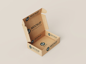 牛皮纸盒飞机盒样机