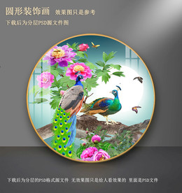 孔雀装饰画