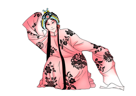 京剧人物戏剧人物唱戏女孩