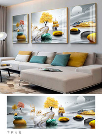 石来运转一路高升装饰画