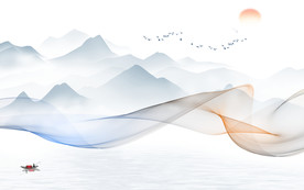 高清 客厅山水画 TIF分层