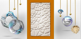 现代抽象立体几何装饰无框画