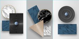 晶瓷立体抽象几何形状装饰无框画