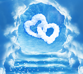 蓝天白云吊顶装饰画