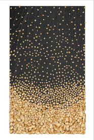 晶瓷现代金色转运鹅卵石装饰画