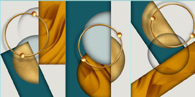 现代抽象立体几何装饰无框画