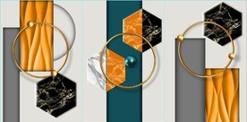 现代抽象立体几何装饰无框画