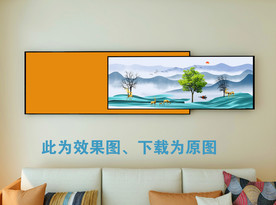 组合画  抽象沙发床头背景