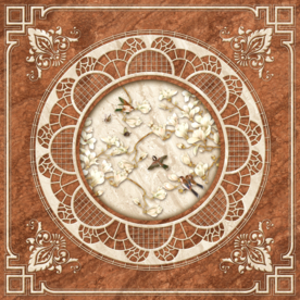 春色满园新中式大理石天顶