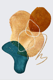 侘寂风现代抽象油画玄关装饰画