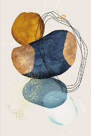 侘寂风现代抽象油画玄关装饰画