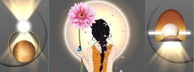 现代晶瓷光影抽象美女装饰画