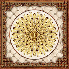 现代时尚花纹天顶壁画