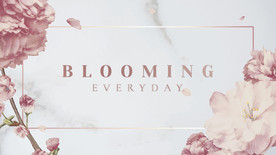 高端简约花卉请帖邀请函