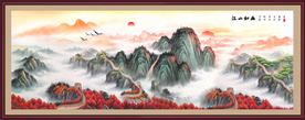 鸿运当头泰山日出画